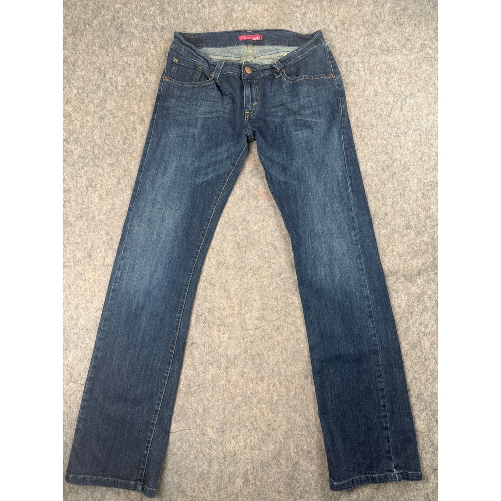 Levis 504 Tilted Jeans Womens 13 Long Dark Wash Straight Leg Denim Low Rise